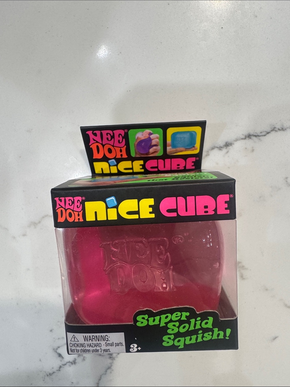 NeeDoh Nice Cube Super Solid Squish - Pink